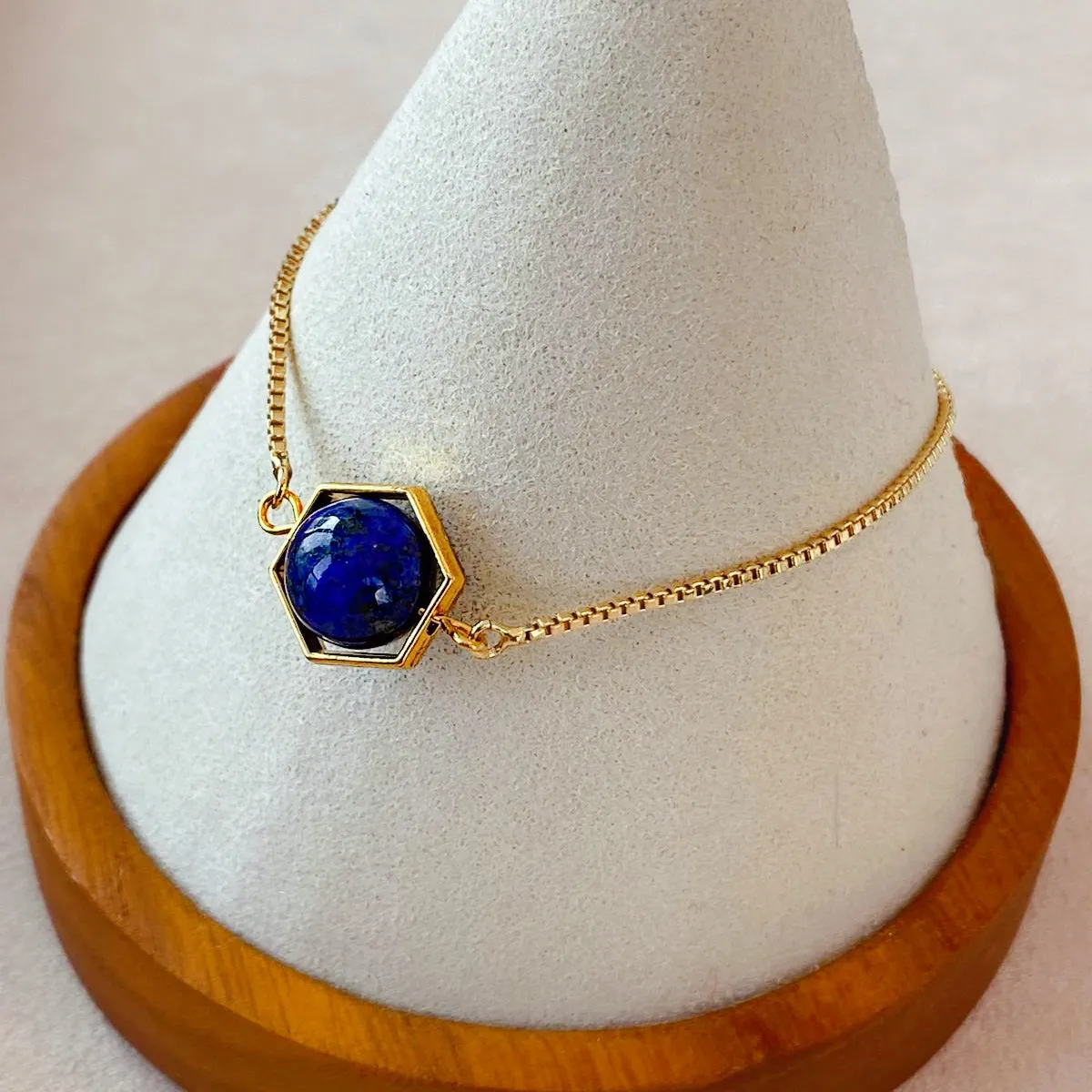 Lapis Lazuli La Forma Hegaxon Bracelet