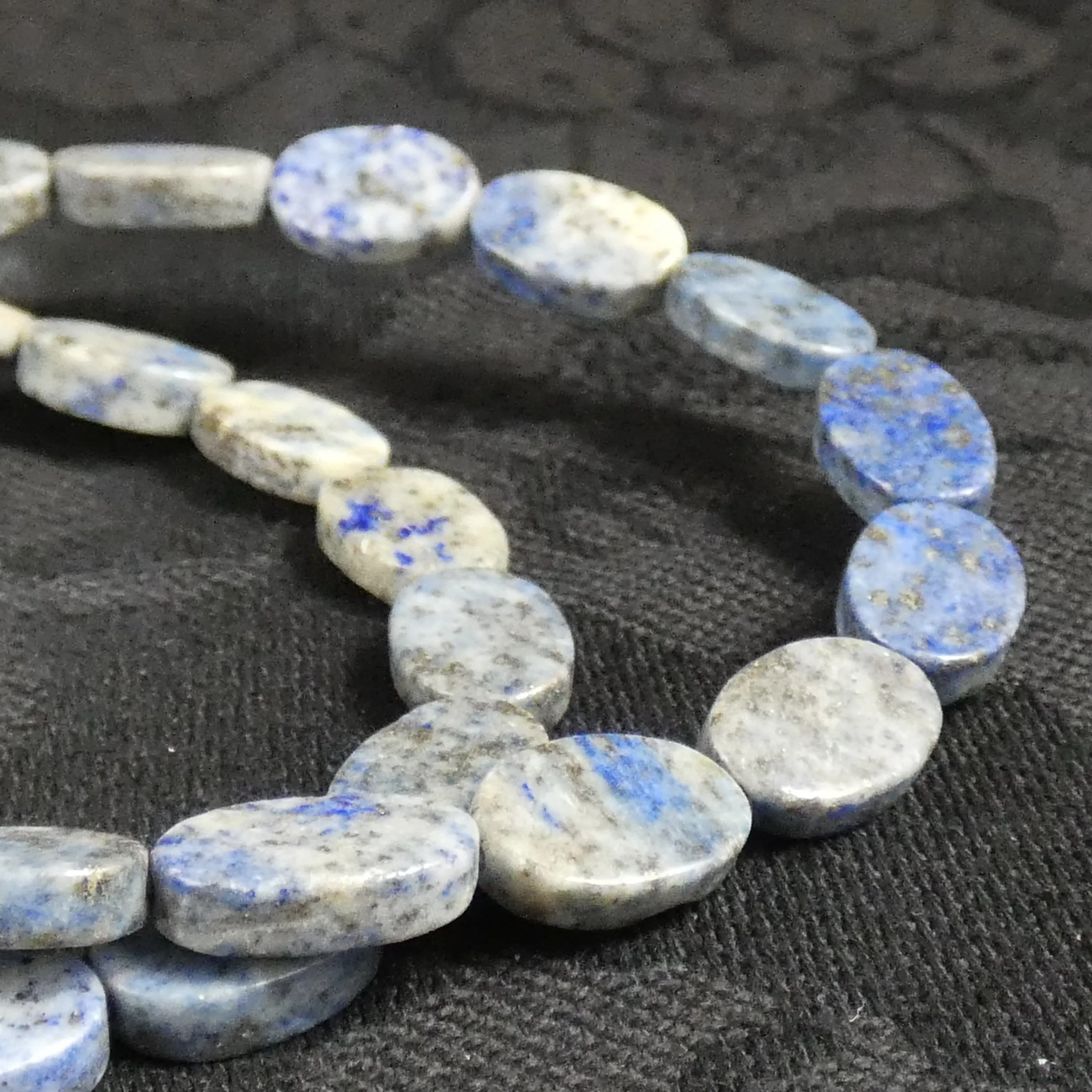 Lapis Lazuli Oval (12 mm) Bead Strand (A Grade)