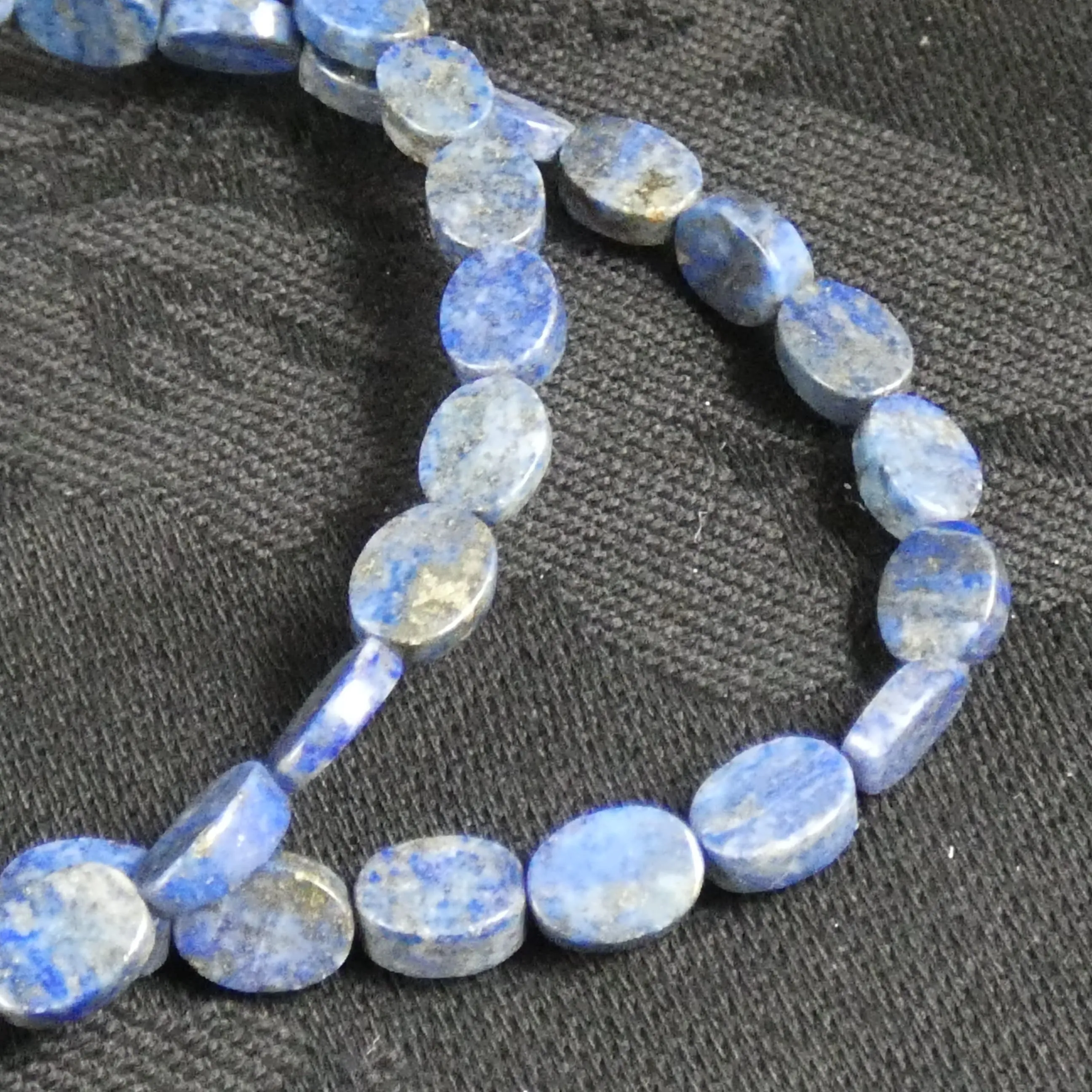 Lapis Lazuli Oval (8 mm) Bead Strand (A Grade)