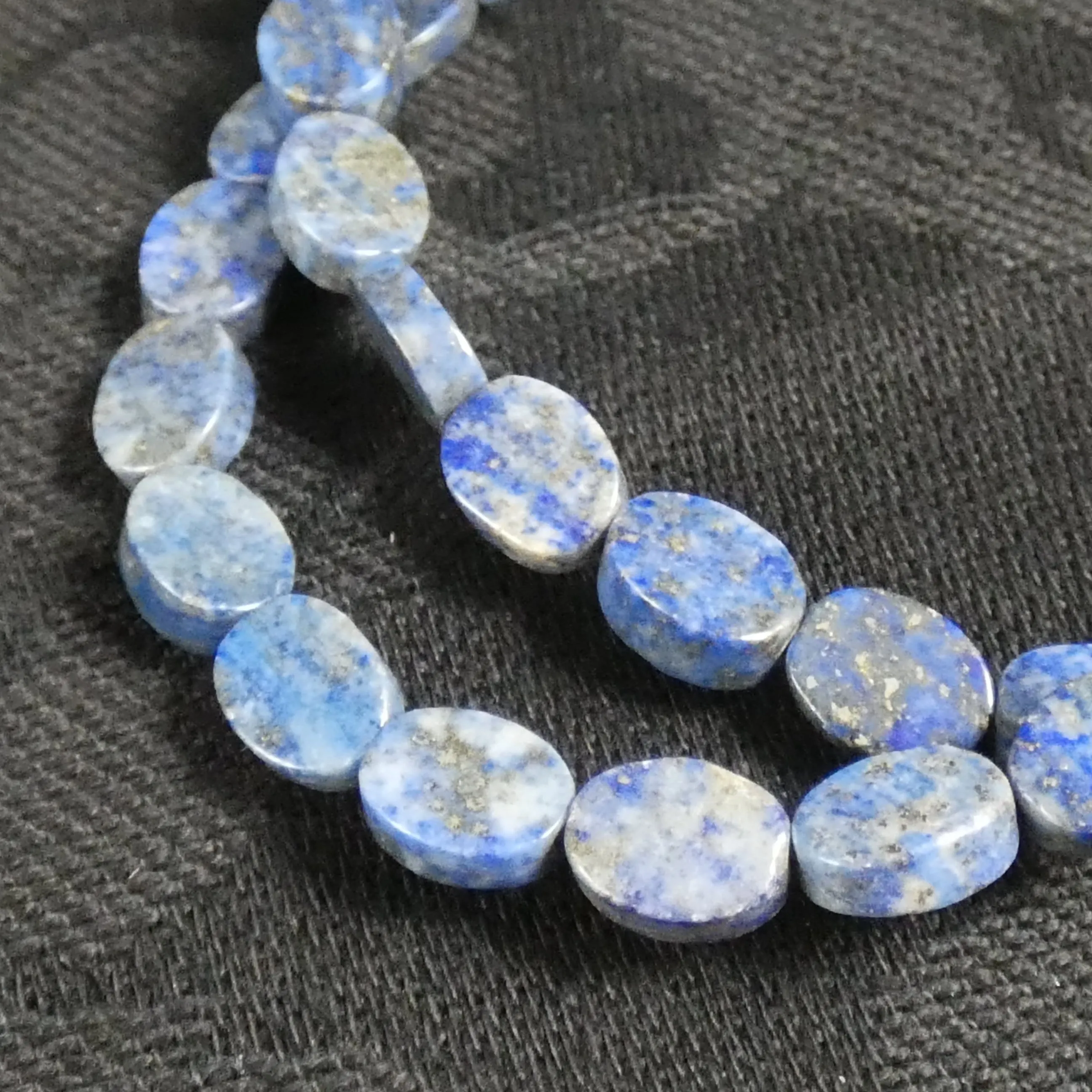 Lapis Lazuli Oval (8 mm) Bead Strand (A Grade)