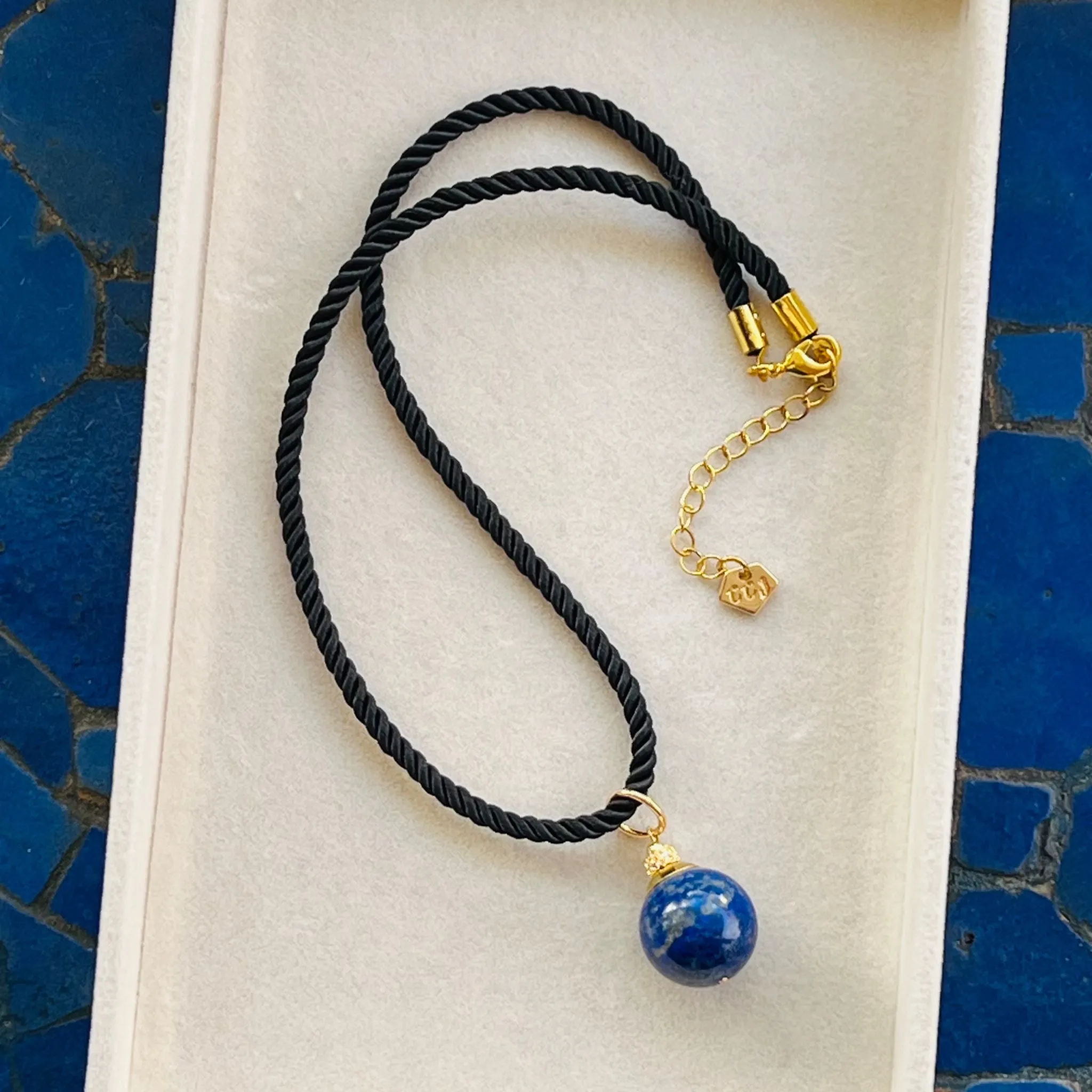 Lapis Lazuli Silk Twist Necklace