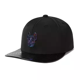 LifeWork Iridescent Metal Bulldog Snapback Black