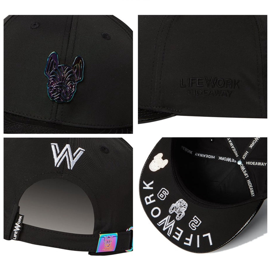 LifeWork Iridescent Metal Bulldog Snapback Black