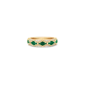 Lucia Malachite and Gold Thin Ring