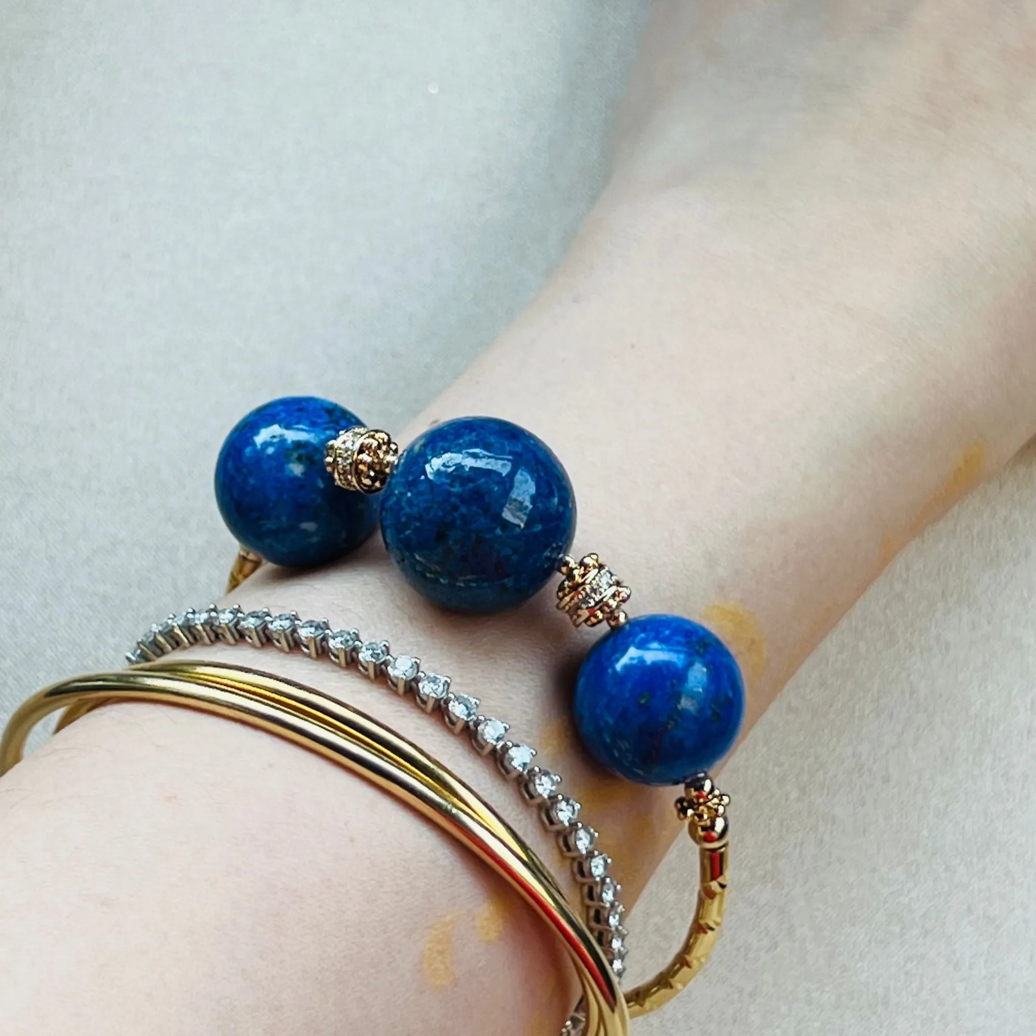 Lucky Lapis Lazuli Diadem Bracelet