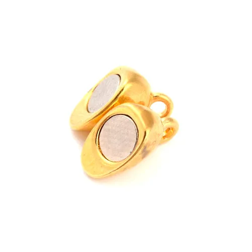 Magnetic Clasps, Heart, Gold Plated, Alloy, 15x9.5x6mm