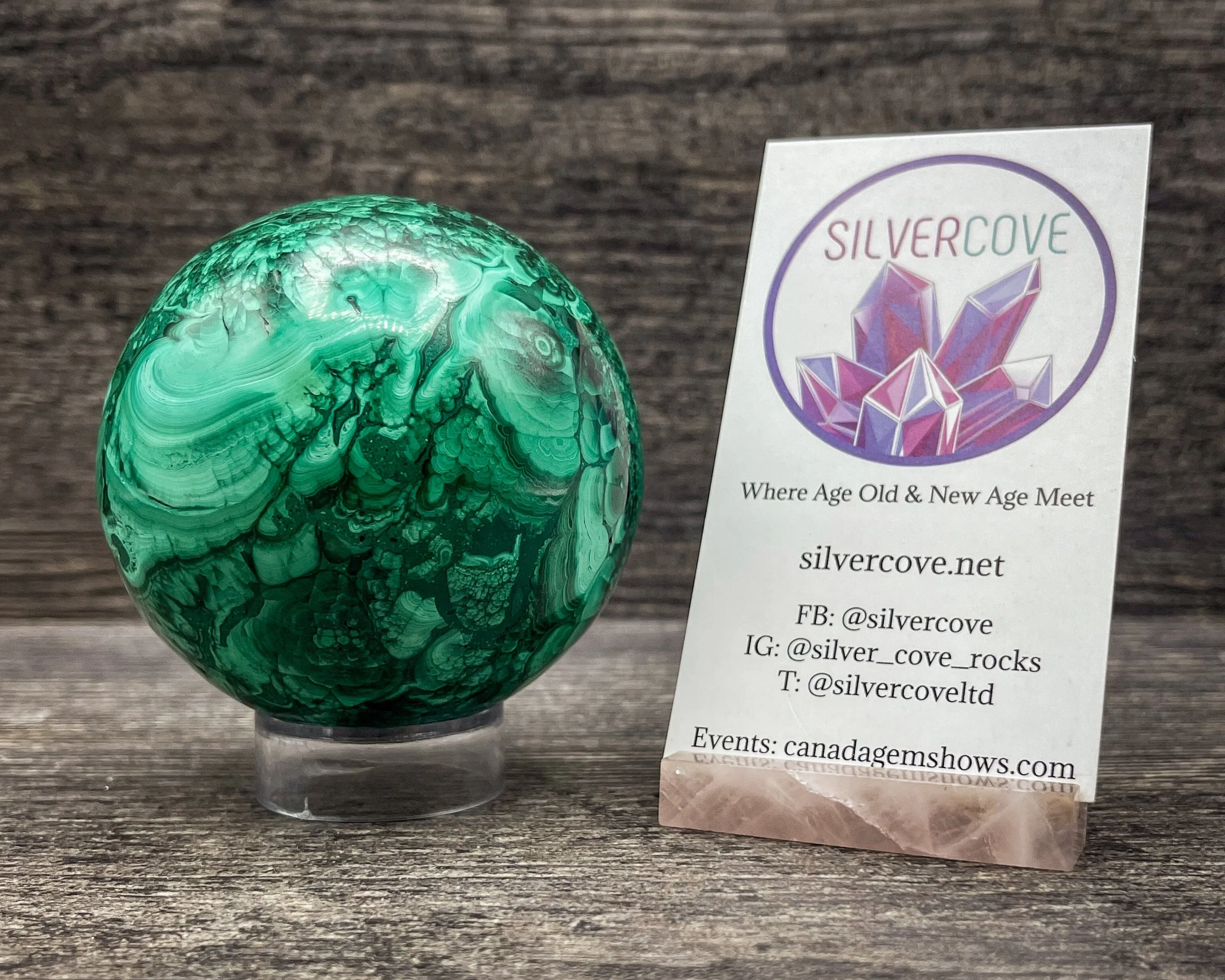 Malachite Sphere, 542g