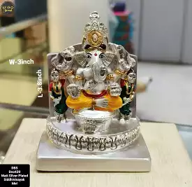 Matt Silver Plated Siddhi  Vinayak Premium Idol-MK001SV