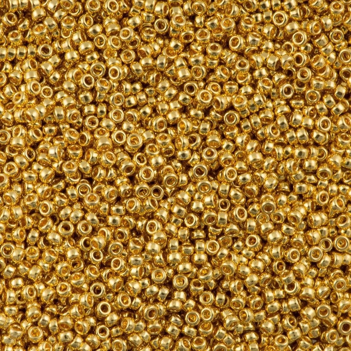 Miyuki Boncuk, MiyukiRoundBeads15/0-0191 24kt Gold Plated