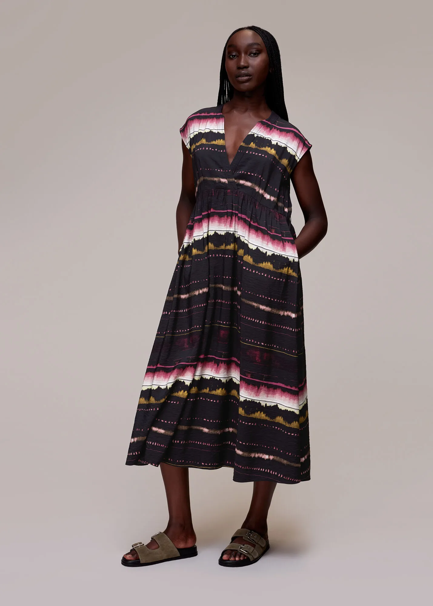 Multicolour Amelie Shibori Trapeze Dress