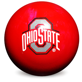 NCAA Engraved Plastic Ohio State Buckeyes Undrilled Bowling Ball