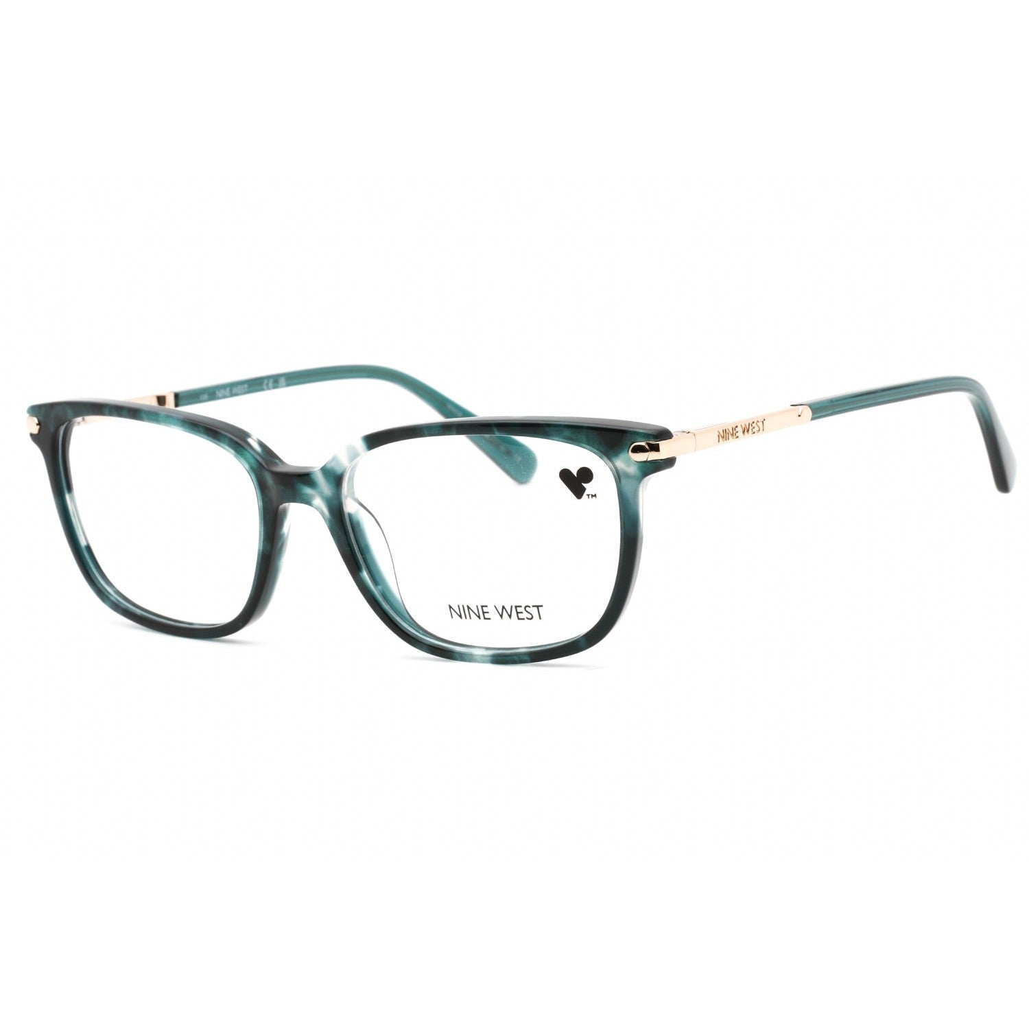 Nine West NW5207 Eyeglasses Iridescent Emerald Tortoise / Clear Lens