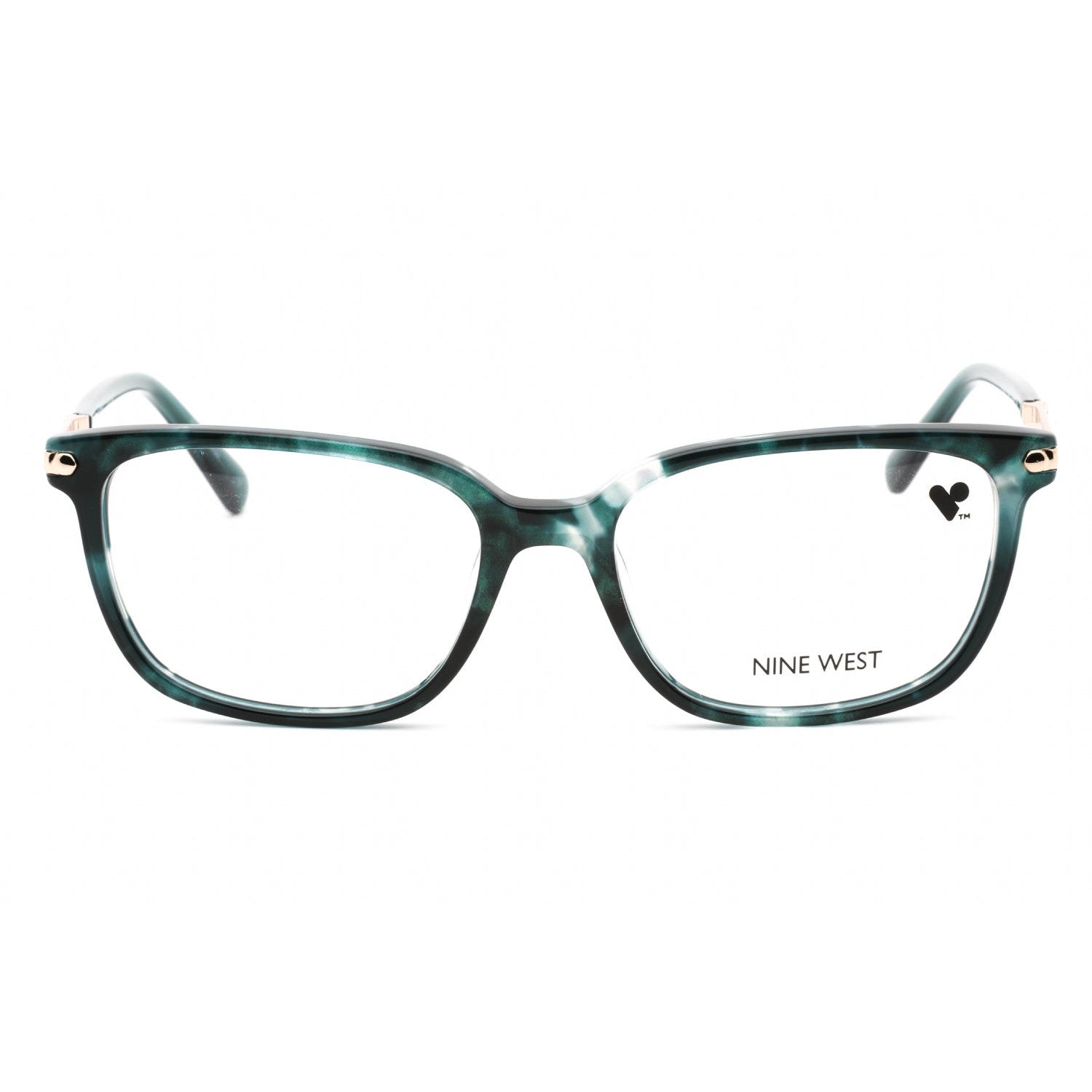 Nine West NW5207 Eyeglasses Iridescent Emerald Tortoise / Clear Lens