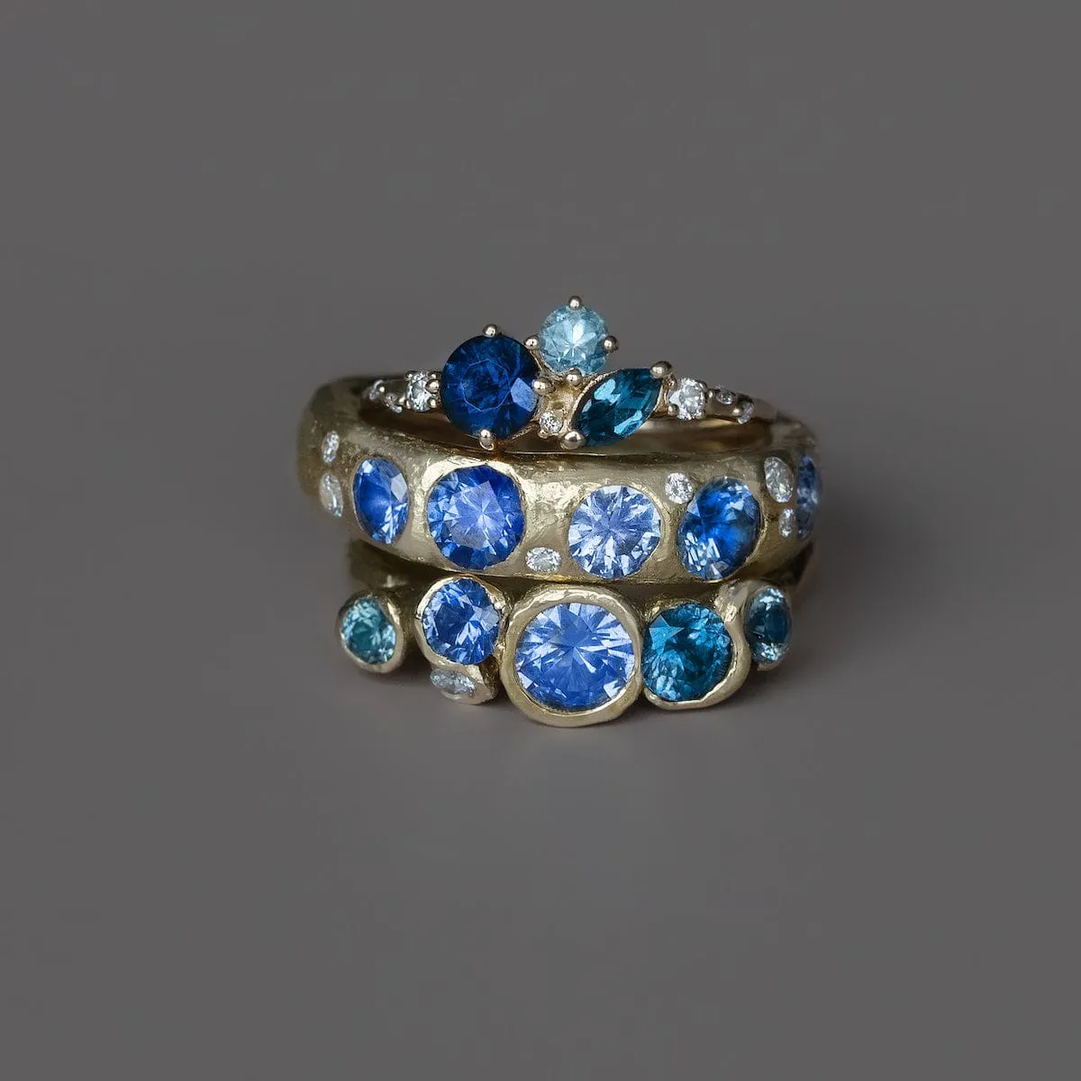 Ocean Sapphires Seaweed Ring