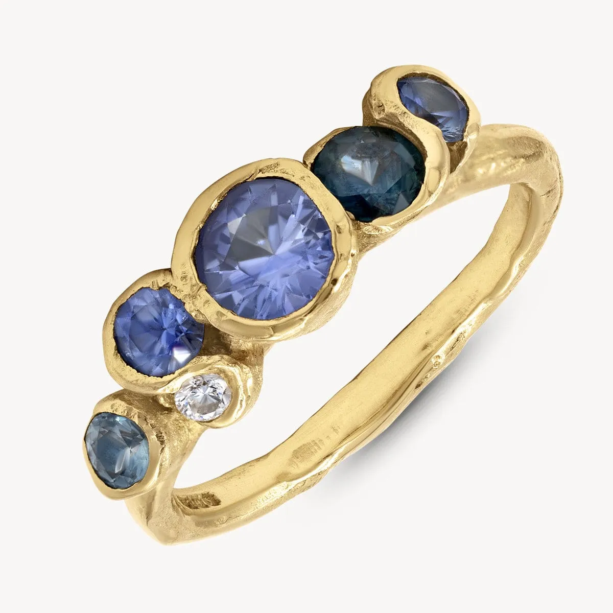 Ocean Sapphires Seaweed Ring