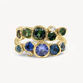 Ocean Sapphires Seaweed Ring