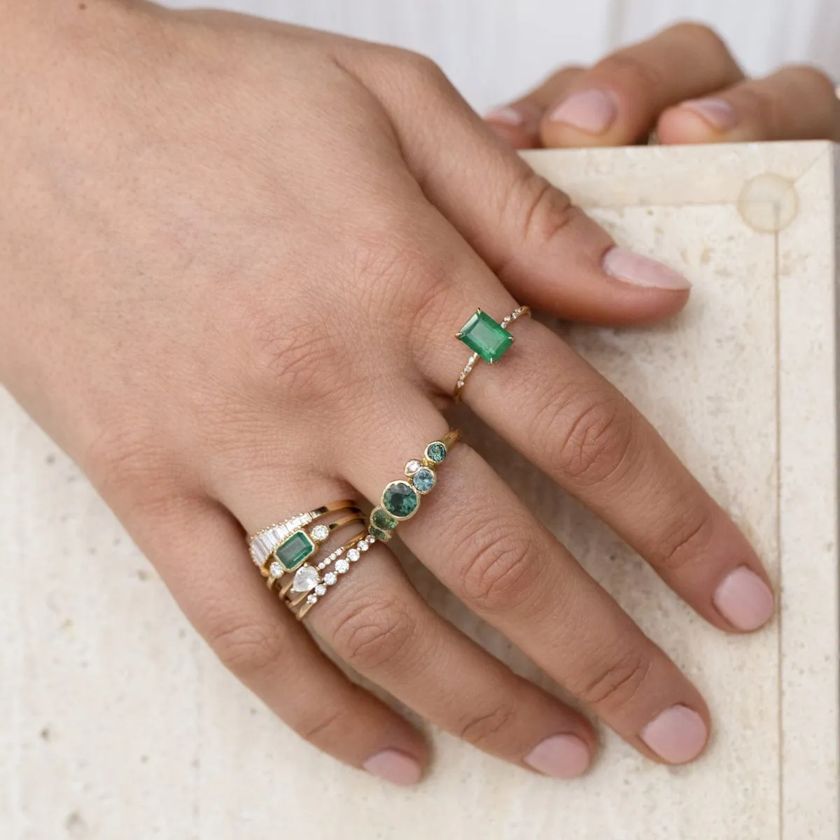 Ocean Sapphires Seaweed Ring