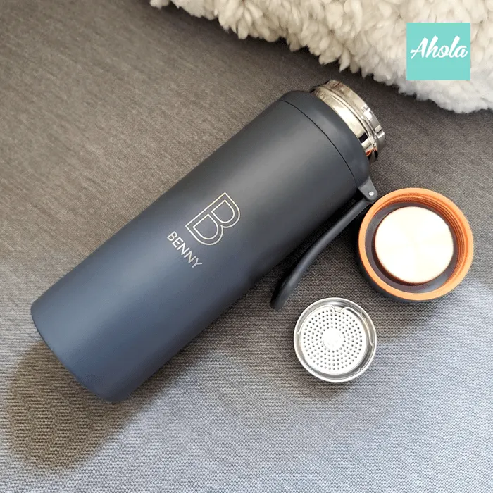 【Outline】800ML Engraved Name Stainless Steel Hot or Cold Bottle With Handle 刻名不鏽鋼可手挽保冷/保温樽