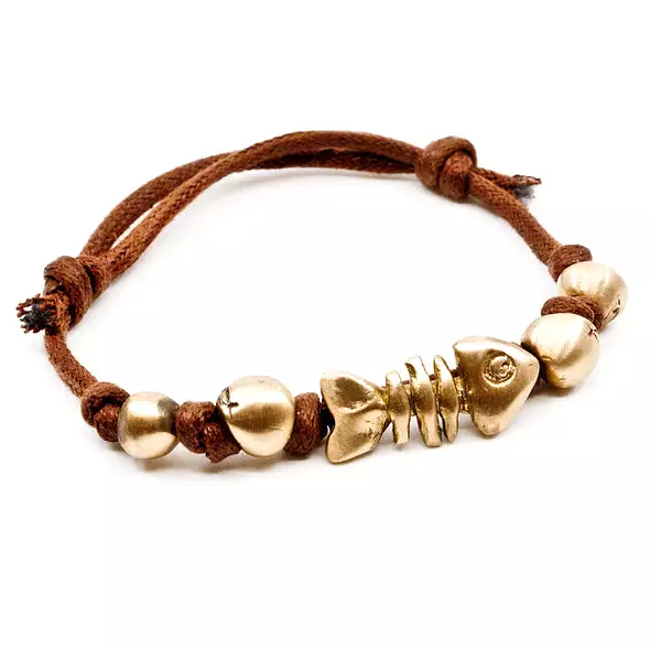 Pesci Che Volano Lisca Bronze Fish Bracelet