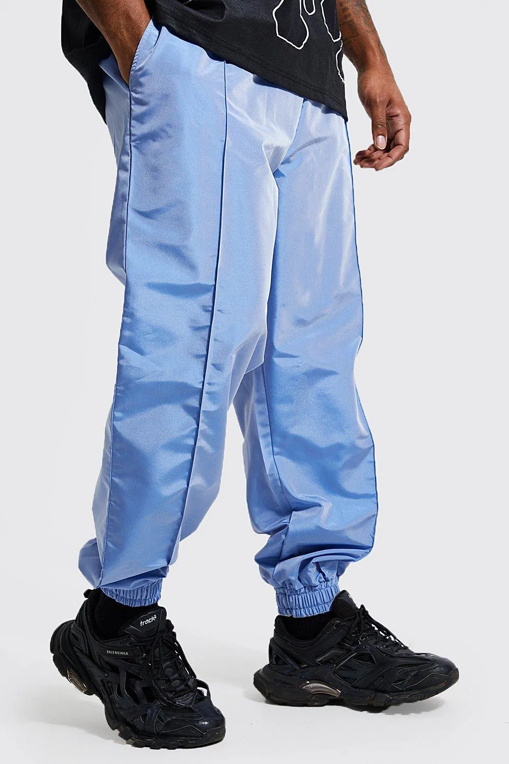 Plus Regular Fit Iridescent Cargo Trouser | boohooMAN UK