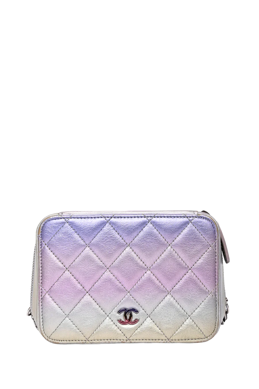 Pre-loved Chanel? 2021 Iridescent Quilted Lambskin Cube Crossbody