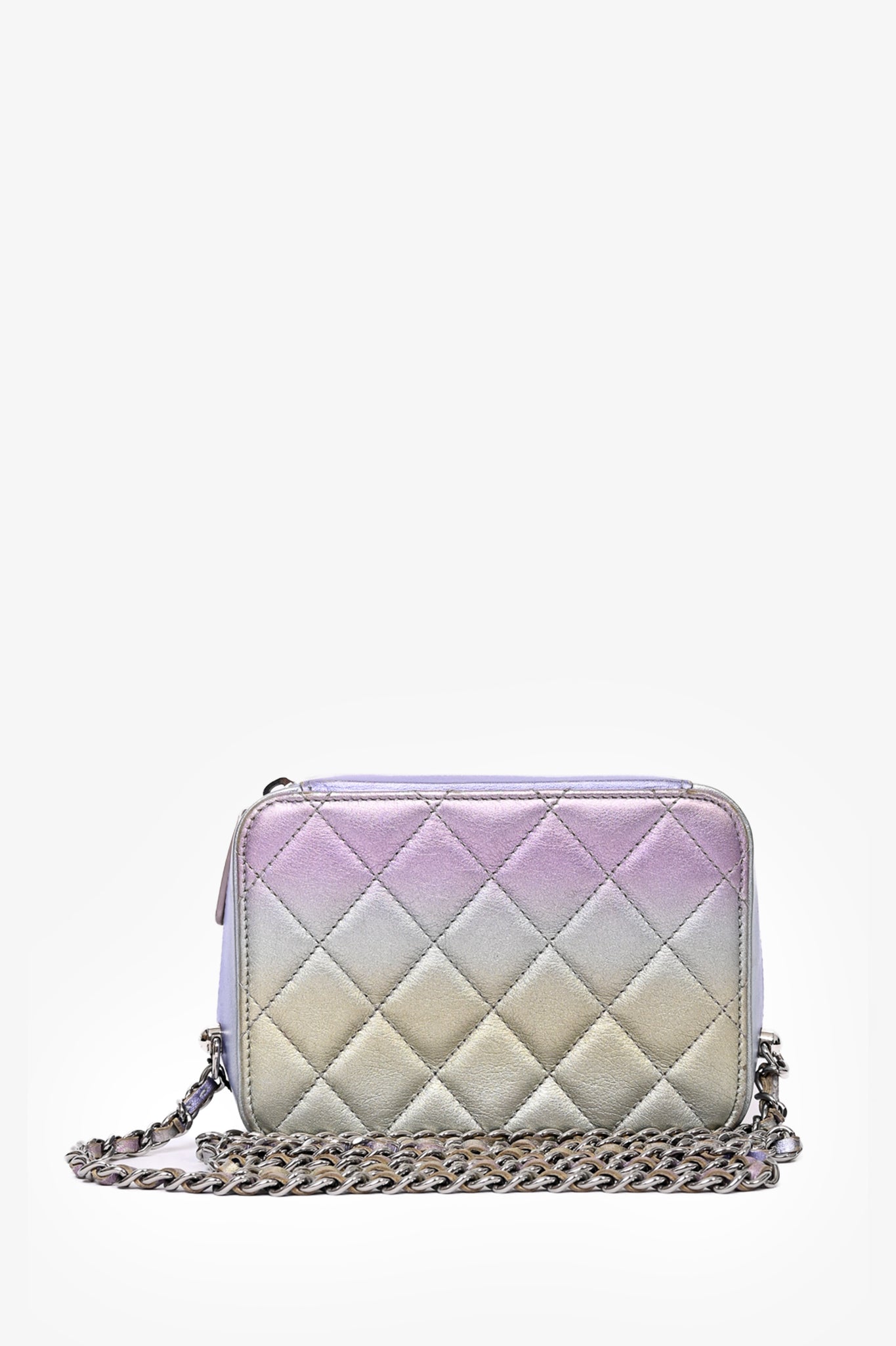 Pre-loved Chanel? 2021 Iridescent Quilted Lambskin Cube Crossbody