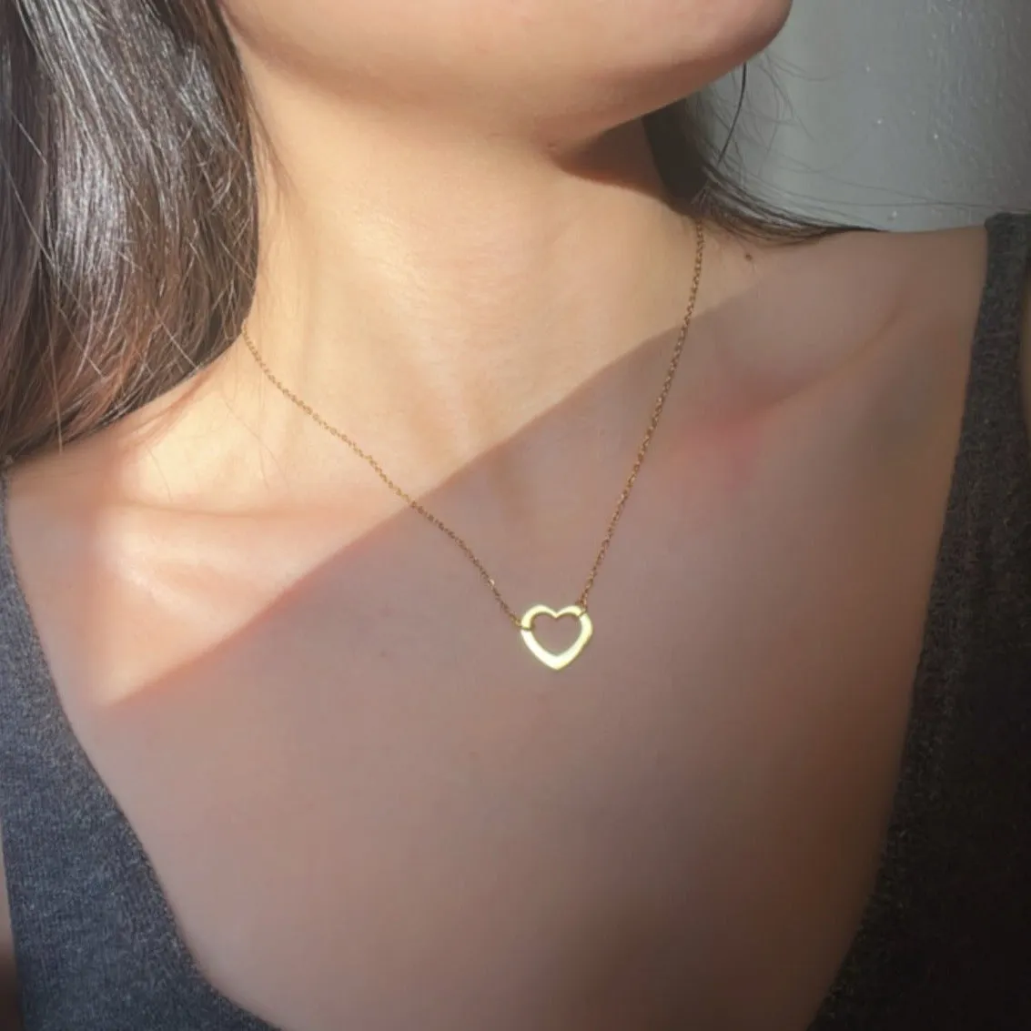 PRE-ORDER Lazer Engraved Hollow Heart Necklace