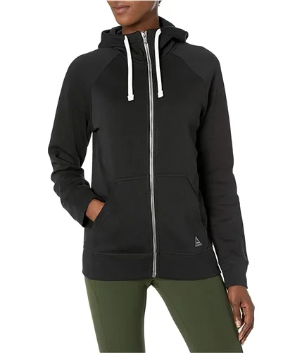 Reebok Womens Te Full Zip Hoodie Sweatshirt