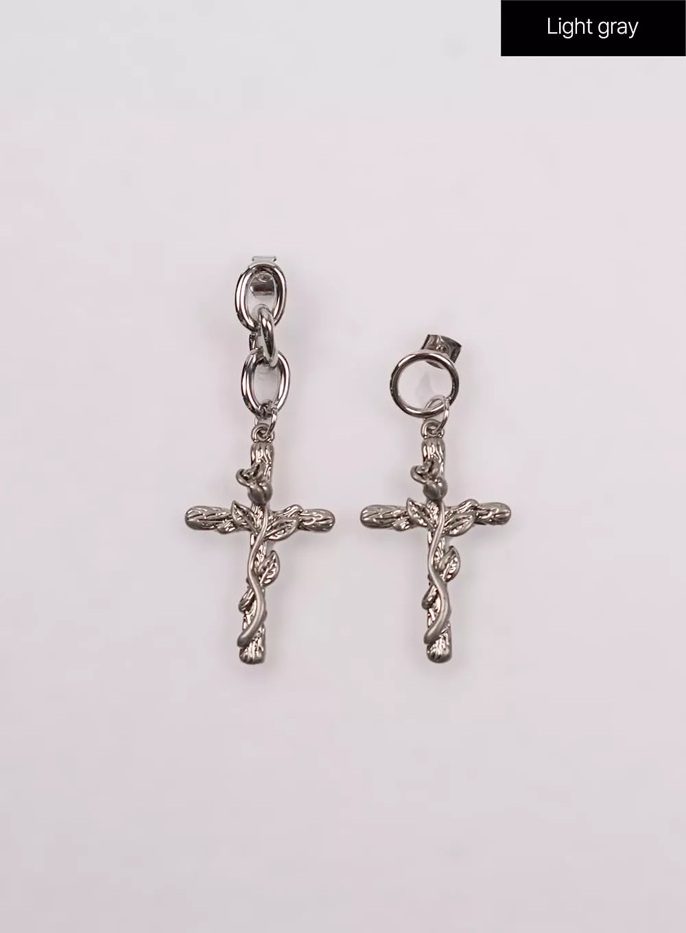 Rose Cross Stud Earrings IJ419