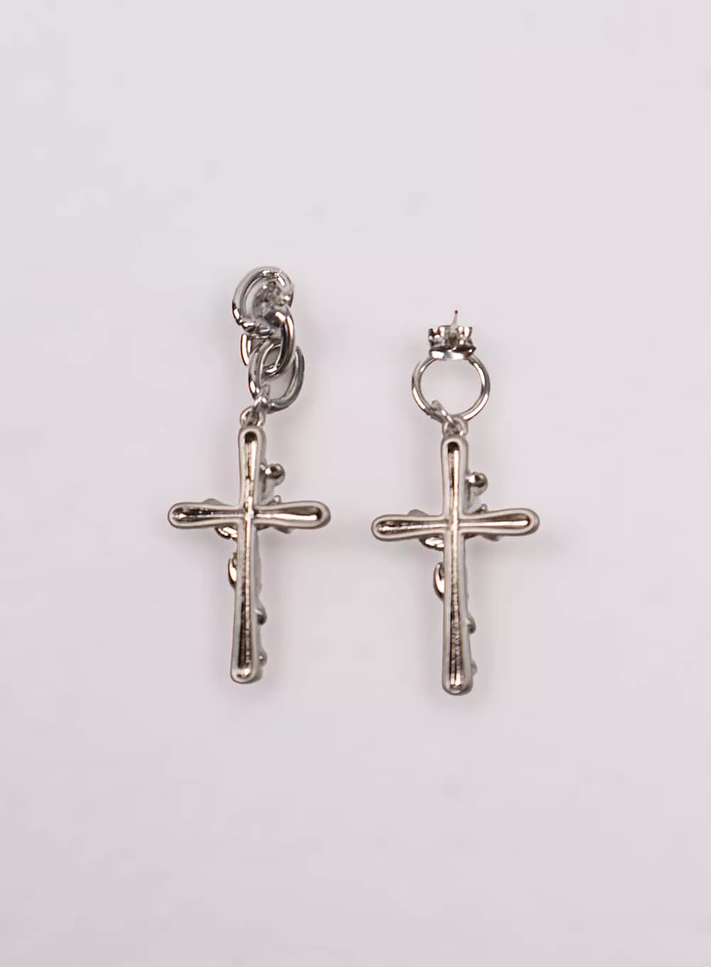 Rose Cross Stud Earrings IJ419