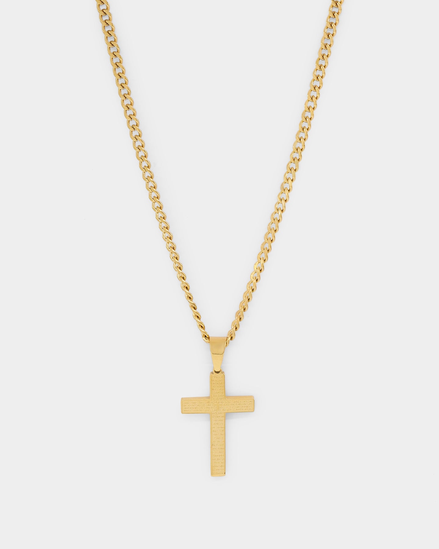 Saint Morta Textured Cross Pendant Gold