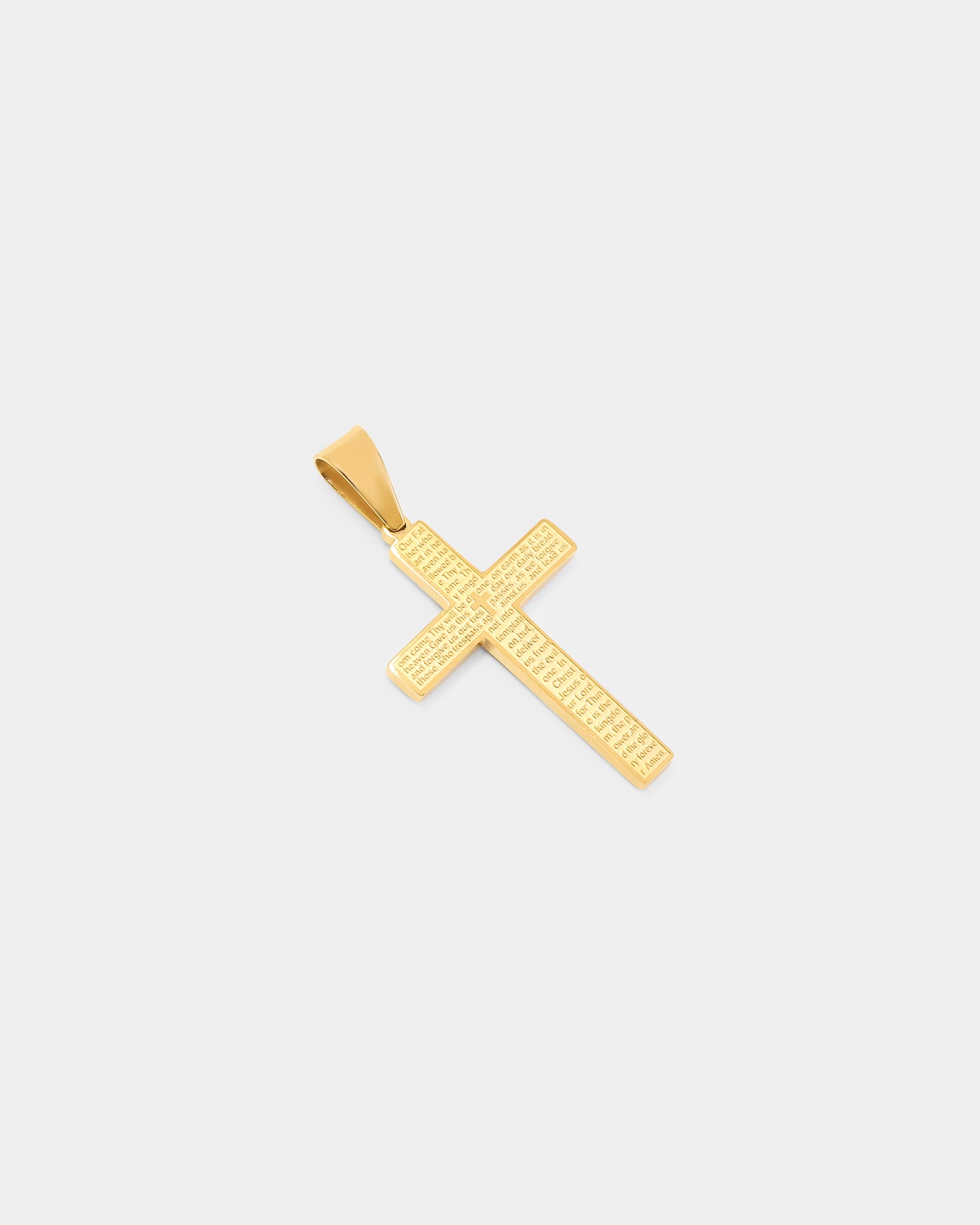 Saint Morta Textured Cross Pendant Gold