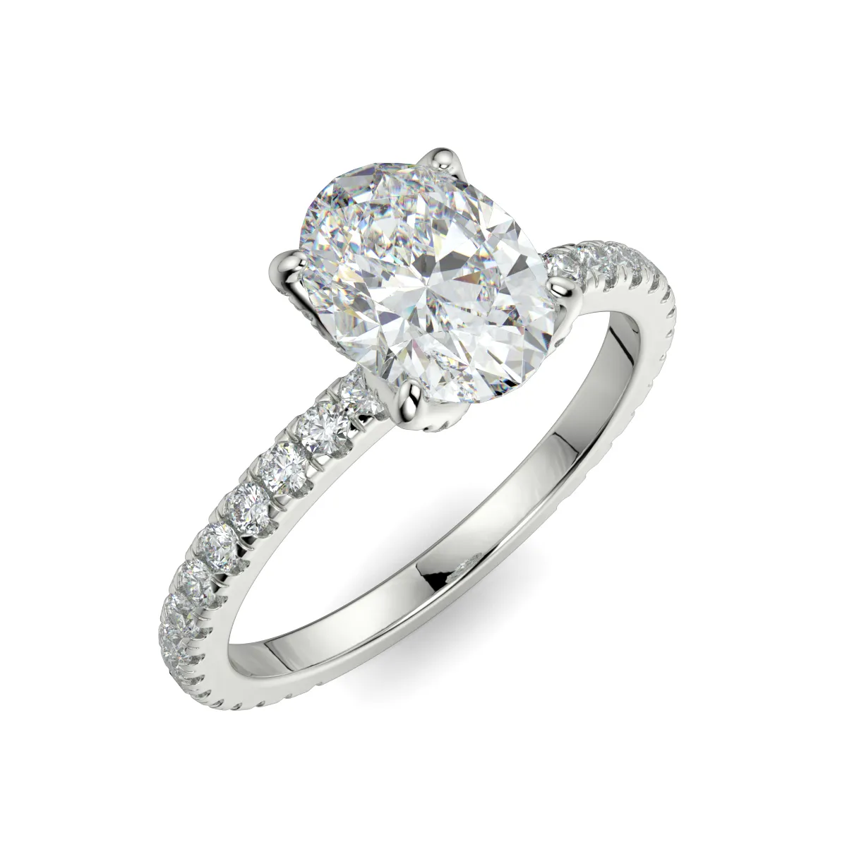 “Samantha” Oval Filigree Engagement Ring 