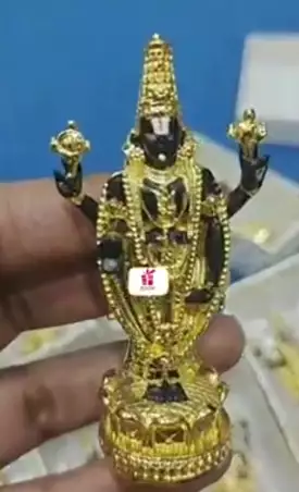 Set of 10 , Gold Plated Lord Balaji Idols For Gifting -CS001LB