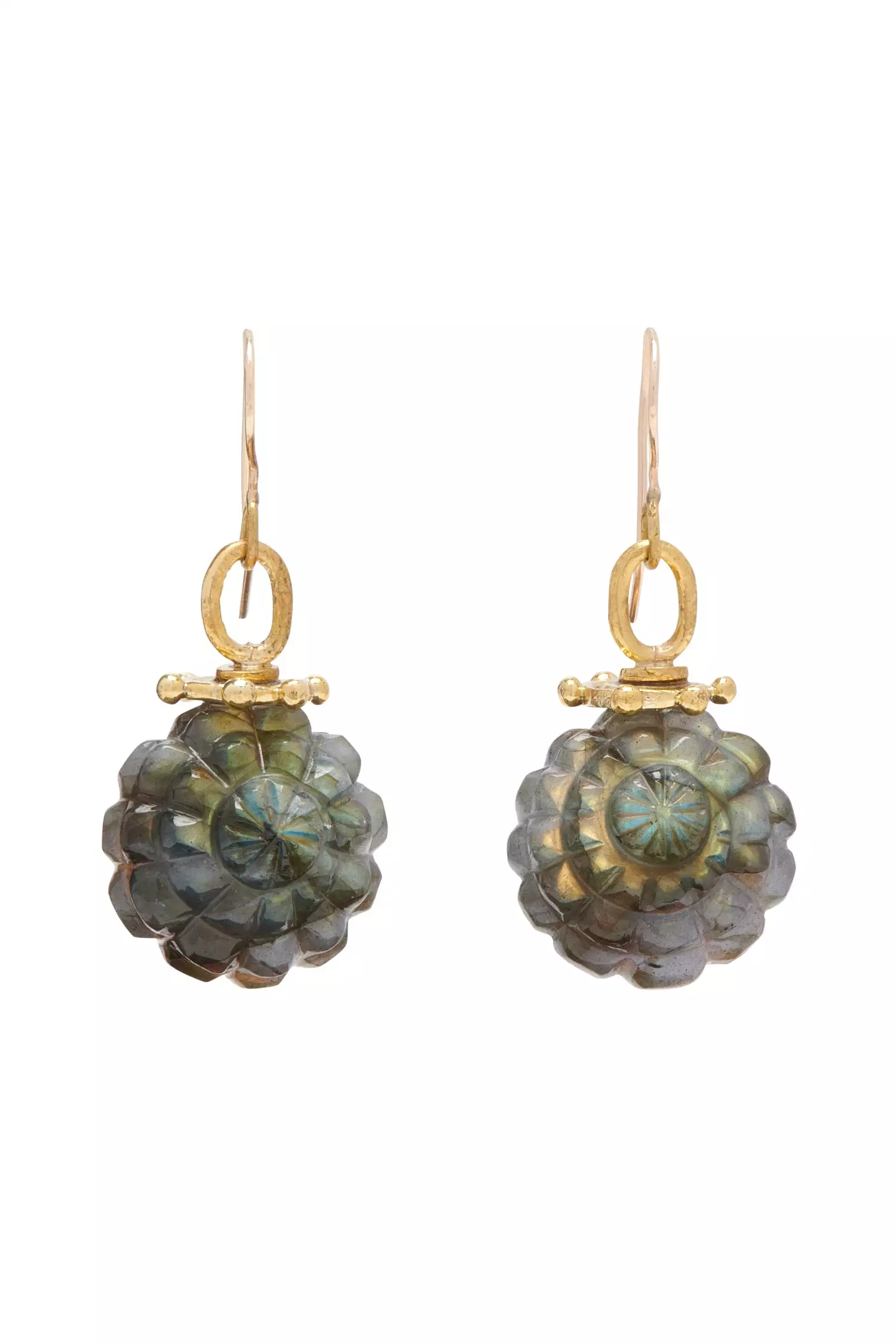 Shell Trochus Earring - Labradorite