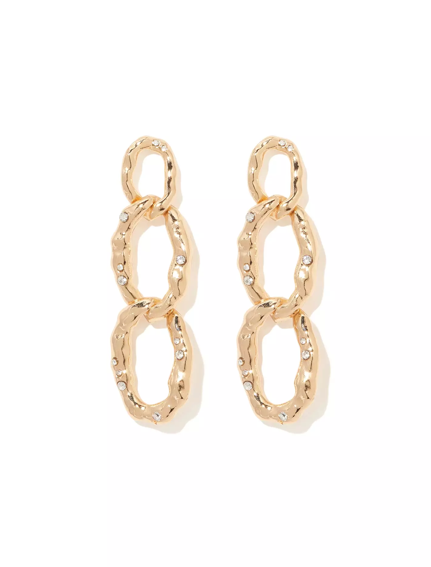 Signature Danika Crystal Textured Drop Earrings