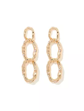 Signature Danika Crystal Textured Drop Earrings