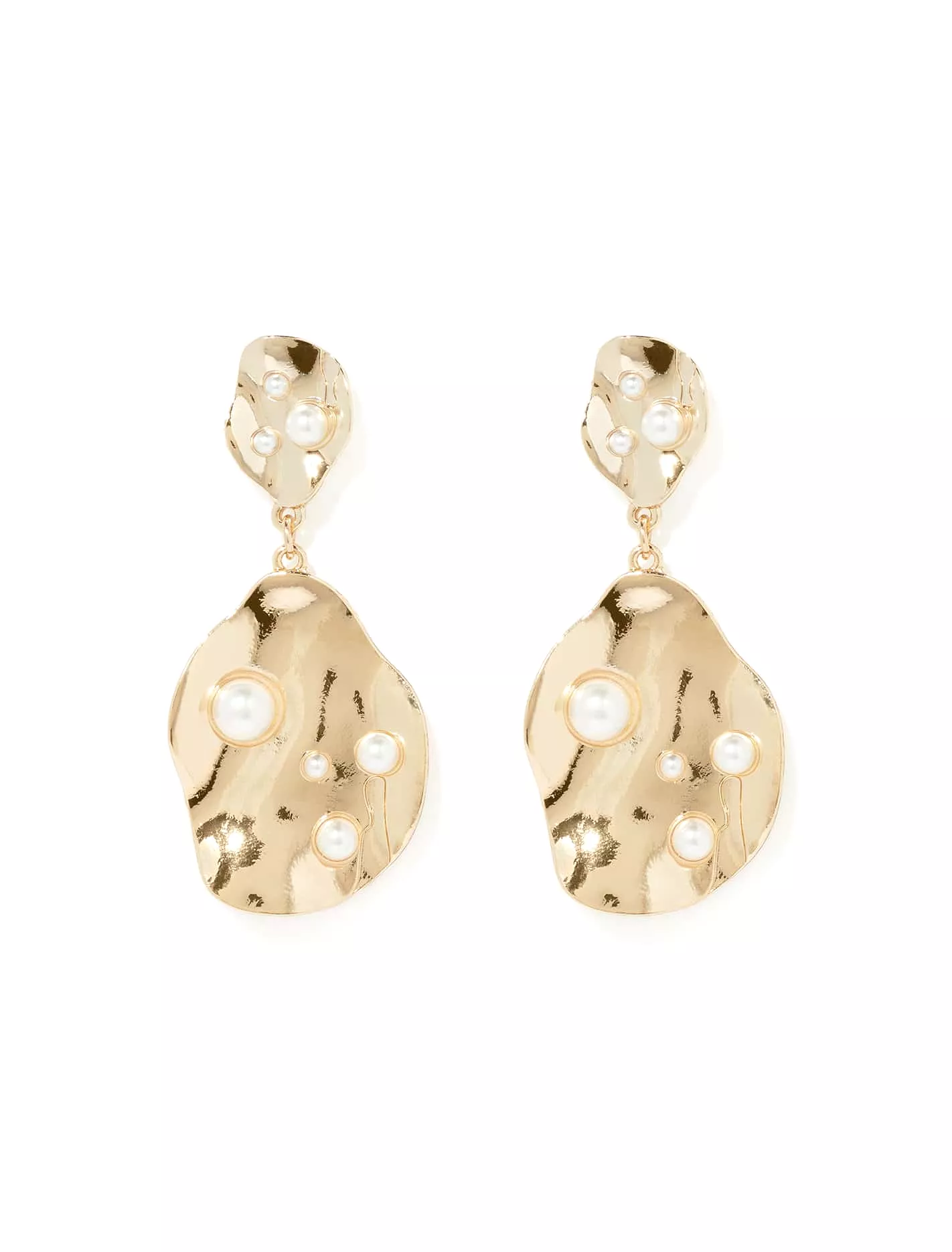 Signature Jenifer Textured Pearl Disc Earrings