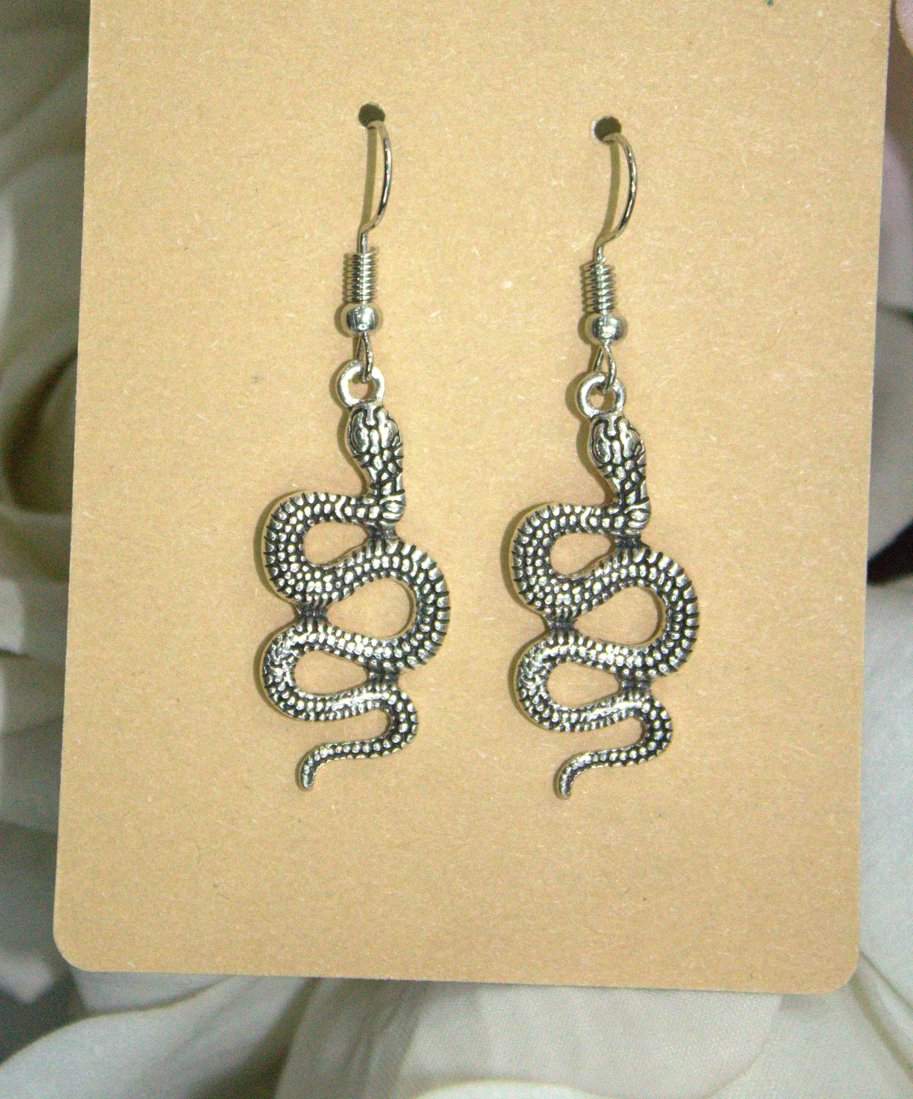 Silver single earring