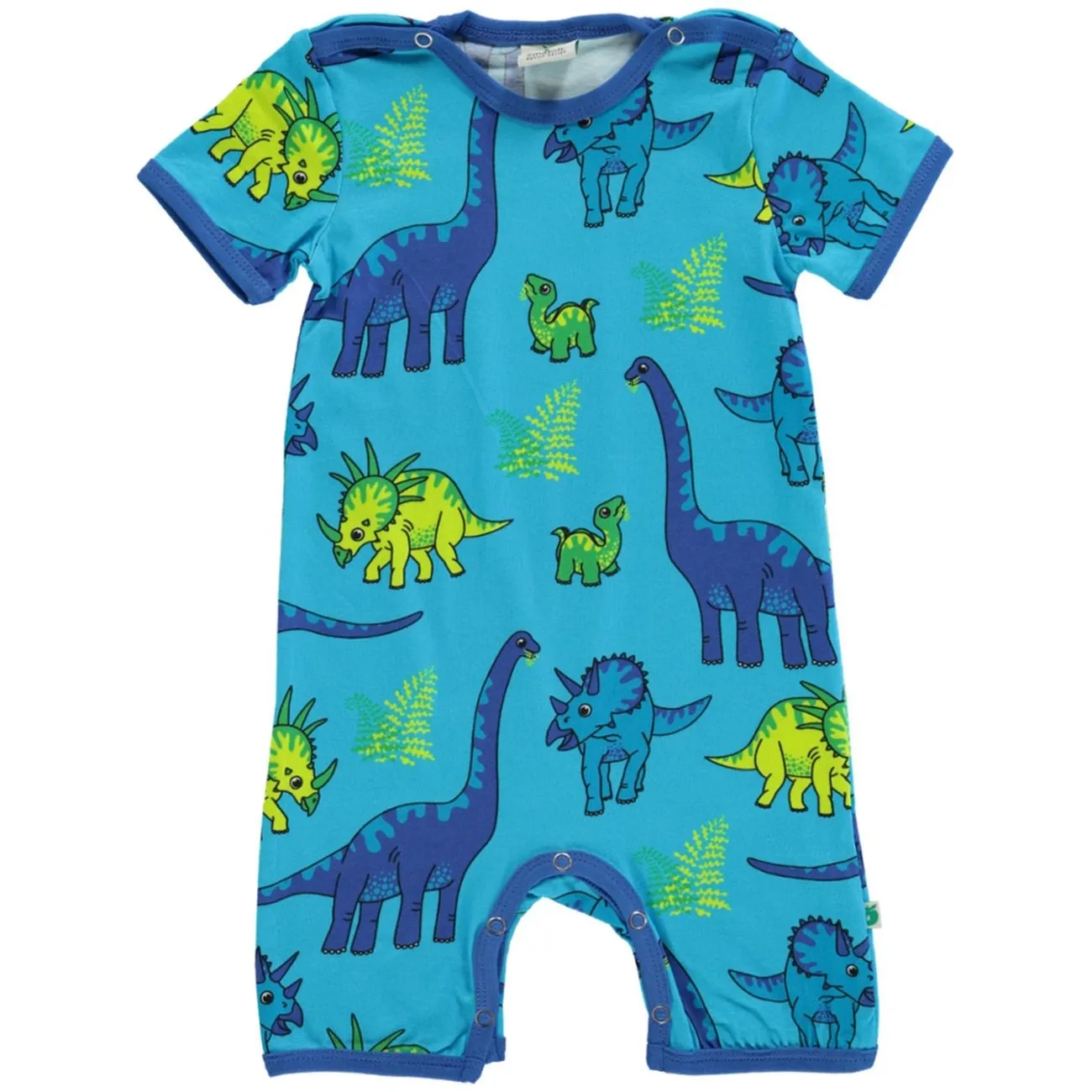 Smfolk Blue Atoll Short-Sleeved Jumpsuit With Dinosaur