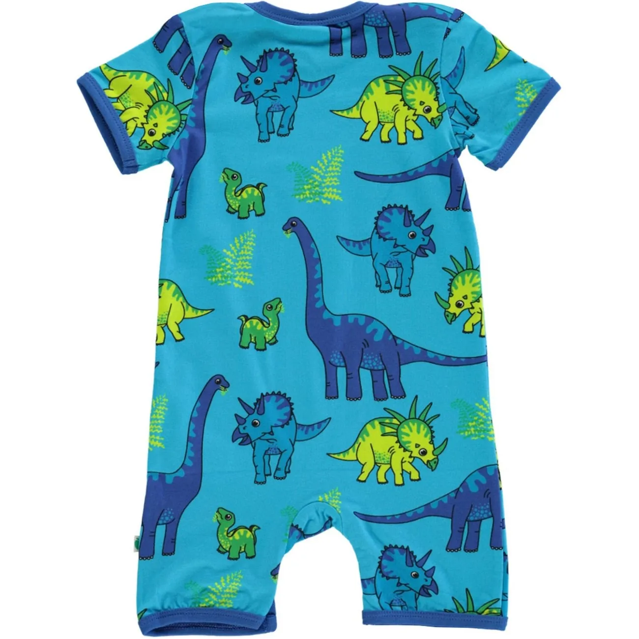 Smfolk Blue Atoll Short-Sleeved Jumpsuit With Dinosaur