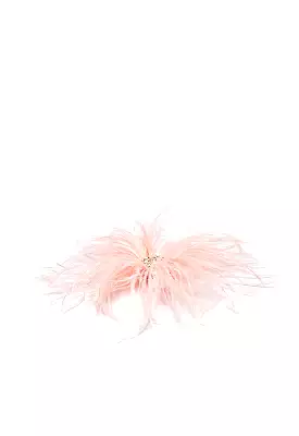 Solid Feather Crystal Stud Clip