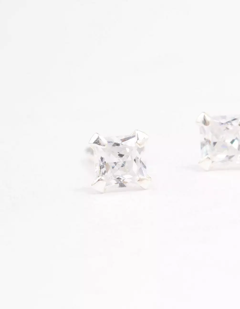 Sterling Silver Baby Pear Cubic Zirconia Stud Earrings