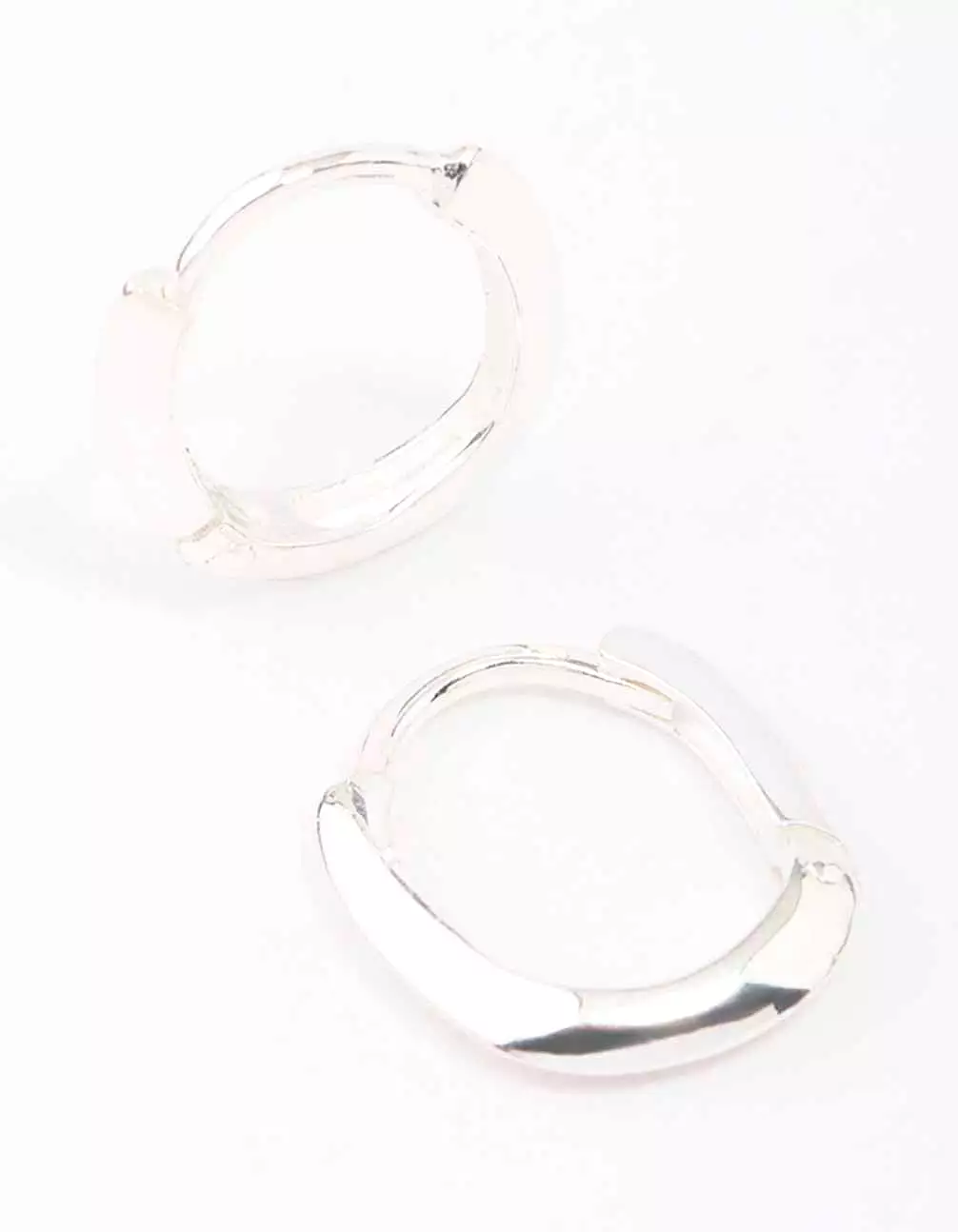 Sterling Silver Chubby Hoop Earrings