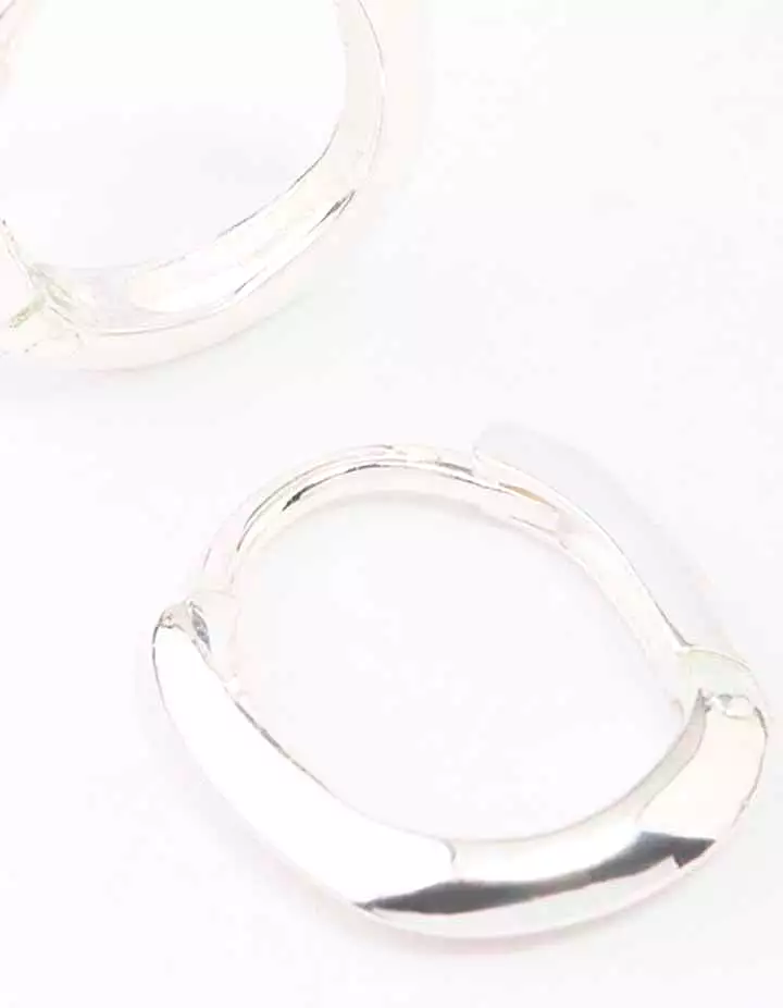 Sterling Silver Chubby Hoop Earrings