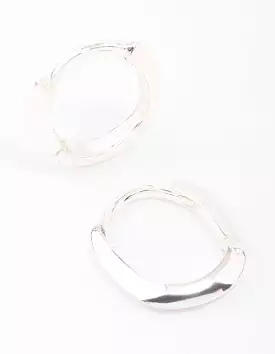 Sterling Silver Chubby Hoop Earrings