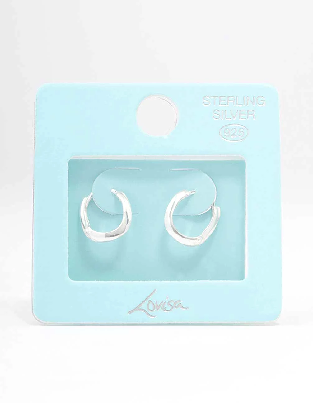 Sterling Silver Chubby Hoop Earrings