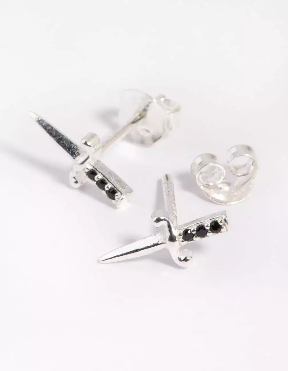 Sterling SIlver Dagger Stud Earrings