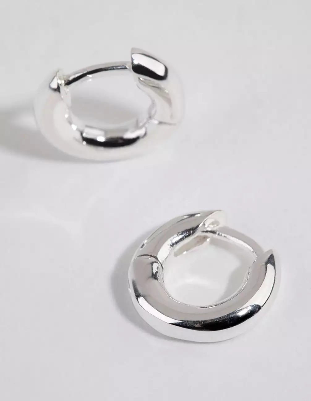 Sterling Silver Mini Chubby Huggie Earrings