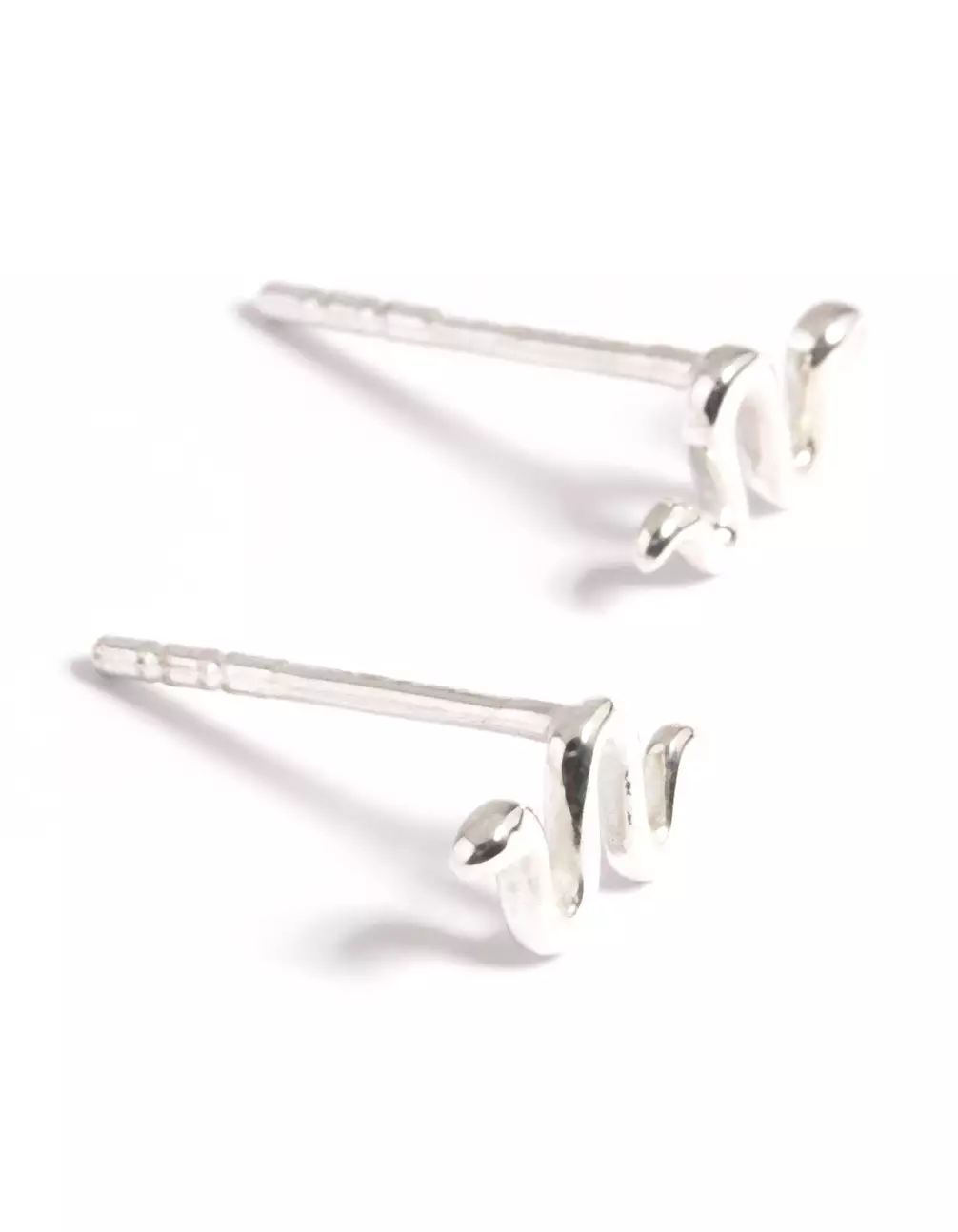 Sterling Silver Snake Stud Earrings